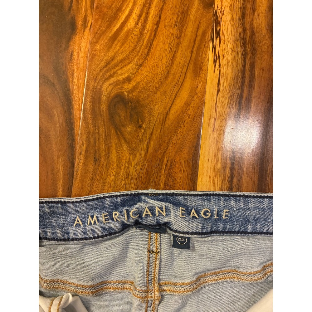 American Eagle Slim Light Wash Denim Jeans 31x30 Blue Cotton Blend Stretch‎ - Picture 2 of 7